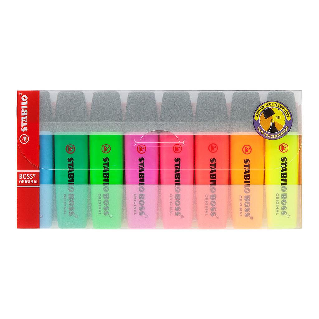 STABILO BOSS ORIGINAL NatureCOLORS Highlighter - Pack of 8 - Assorted  Colours