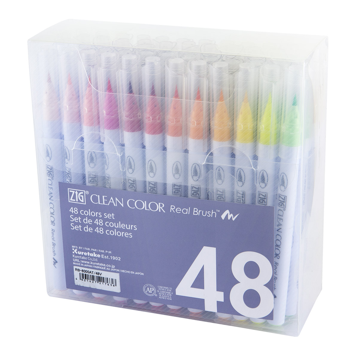 ZIG Kuretake Clean Color Real Brush Pen 48 Set